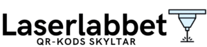 laserlabbet svart text